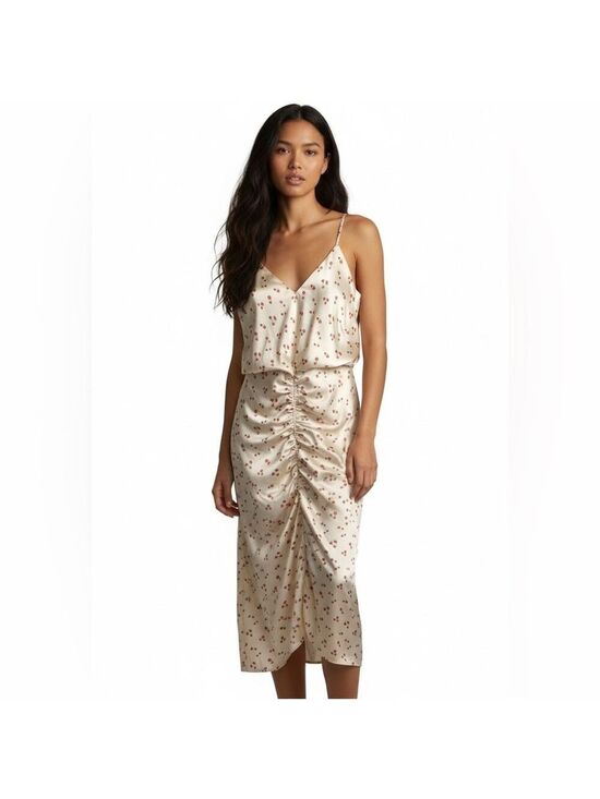 Topshop Dresses & Skirts - TOPSHOP Ditsy Floral Ruched Midi Satin Slip Dress Size 10 Brand New with Tags!